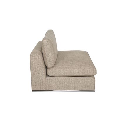 Paddington 1-Seater Armless Fabric Modular Sofa – Mélange Brown