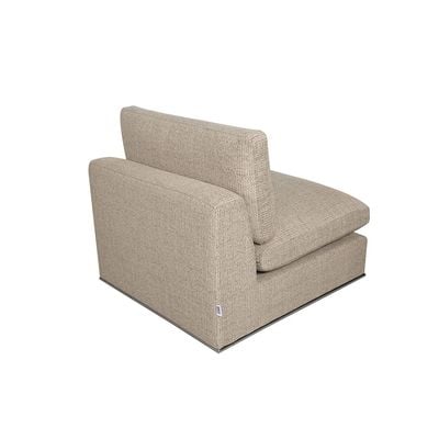 Paddington 1-Seater Armless Fabric Modular Sofa – Mélange Brown