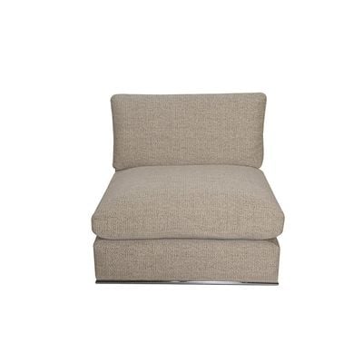 Paddington 1-Seater Armless Fabric Modular Sofa – Mélange Brown