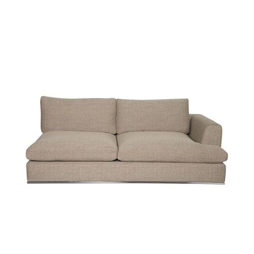 Paddington 2-Seater Right-Arm Fabric Modular Sofa - Mélange Brown