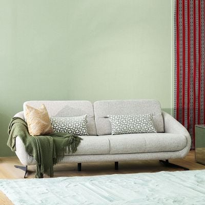 بيتزارو -أريكة قماشية 3 مقاعد - بني فاتح - مع ضمان لمدة عامين