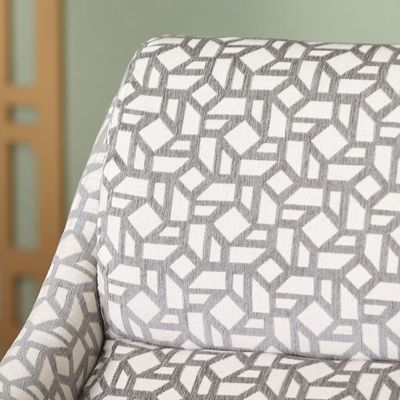 بيتزارو -أريكة قماشية بمقعد واحد - بيج منقوش - مع ضمان لمدة عامين