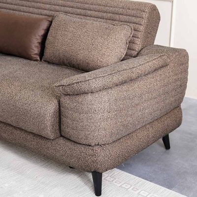 Foxton 3-Seater Fabric Sofa Bed - Choco Brown - With 2-Year Warranty