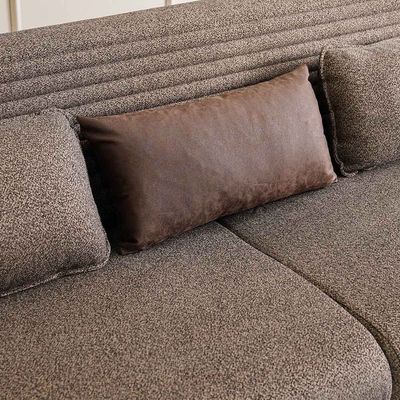 Foxton 3-Seater Fabric Sofa Bed - Choco Brown - With 2-Year Warranty