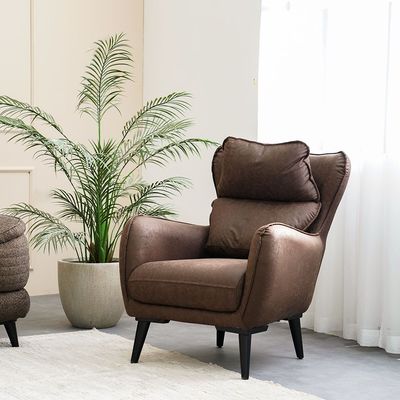 Foxton 1-Seater Fabric Sofa - Choco Brown - With 2-Year Warranty