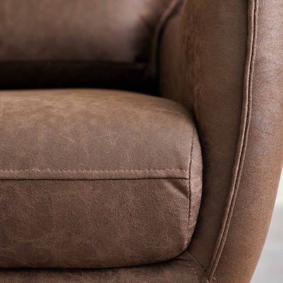 Foxton 1-Seater Fabric Sofa - Choco Brown - With 2-Year Warranty