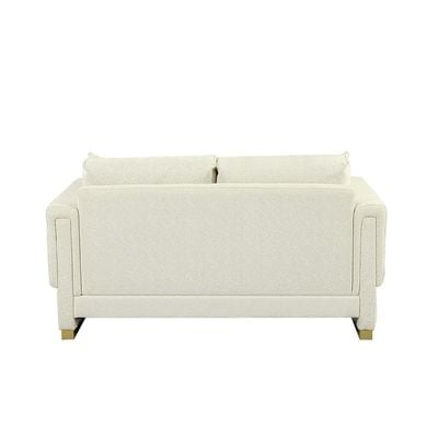إلثام - أريكة قماشية بمقعدين - أبيض - مع ضمان مدة عامين