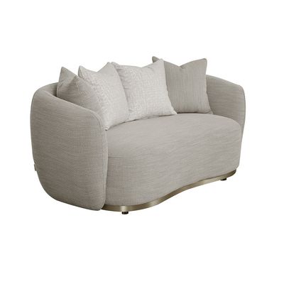 ويلزفورد - أريكة قماشية بمقعدين - بني - مع ضمان مدة عامين