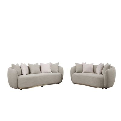 Wellsford 3+2 Seater Fabric Sofa - Brown