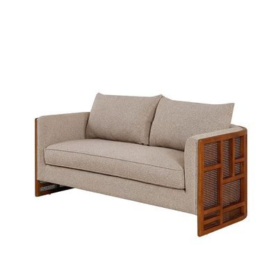 Leeston 2-Seater Fabric Sofa - Brown - With 2-Years Warranty