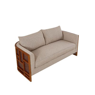 Leeston 2-Seater Fabric Sofa - Brown - With 2-Years Warranty
