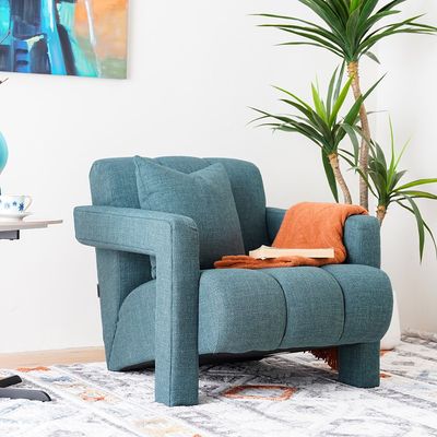 بيكستون - أريكة قماشية بمقعد واحد - أخضر مخضر - مع ضمان مدة عامين