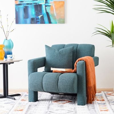 Pixton 1-Seater Fabric Sofa - Teal Green - With 2-Years Warranty