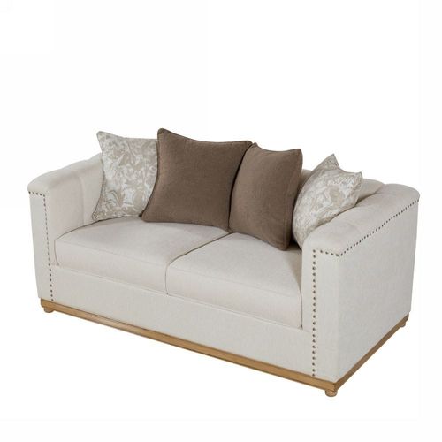 Artellis 2 Seater Fabric Sofa - White Chenille