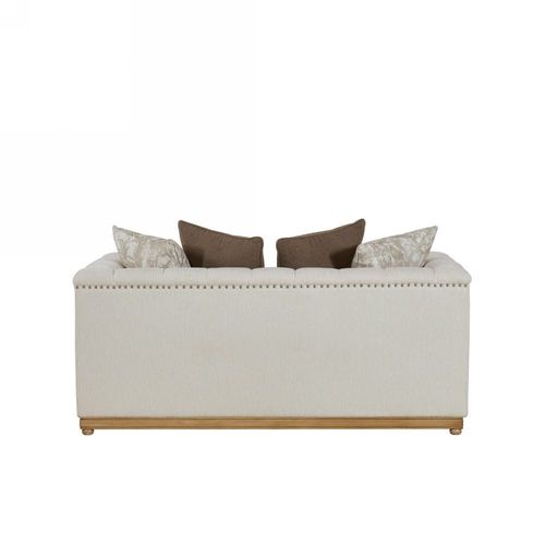 Artellis 2 Seater Fabric Sofa - White Chenille