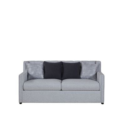 Psuedo 3+2+1+1 Seater Fabric Sofa Set - Light Grey/Charcoal