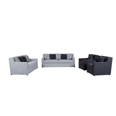 Psuedo 1-Seater Fabric Sofa - Charcoal - With 2-Year Warranty