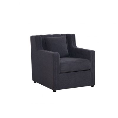 Psuedo 1-Seater Fabric Sofa - Charcoal - With 2-Year Warranty