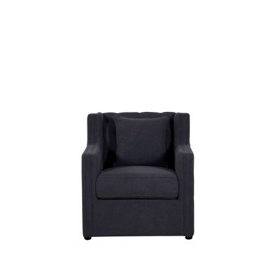 Psuedo 1 Seater Fabric Sofa - Charcoal