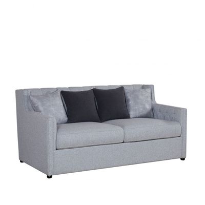 Psuedo 2 Seater Fabric Sofa - Light Grey