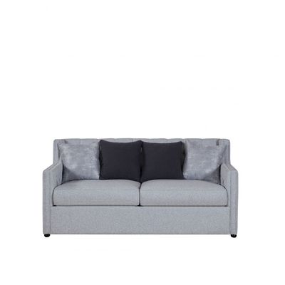 Psuedo 2 Seater Fabric Sofa - Light Grey