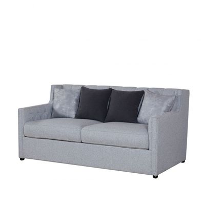 Psuedo 2 Seater Fabric Sofa - Light Grey