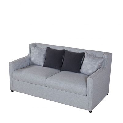 Psuedo 2 Seater Fabric Sofa - Light Grey