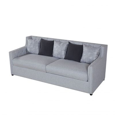 Psuedo 3 Seater Fabric Sofa - Light Grey