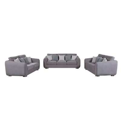 Hestia 3+2+2 Seater Fabric Sofa Set - Light Grey