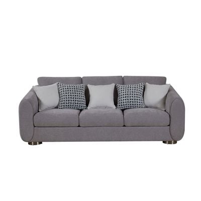 Hestia 3+2+2 Seater Fabric Sofa Set - Light Grey