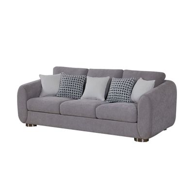Hestia 3+2+2 Seater Fabric Sofa Set - Light Grey