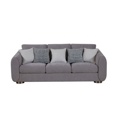 Hestia 3 Seater Fabric Sofa - Light Grey