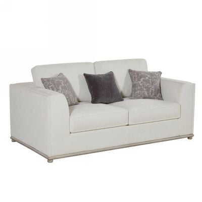 Hades 2 Seater Fabric Sofa - Milky White