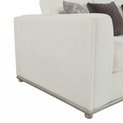 Hades 2 Seater Fabric Sofa - Milky White