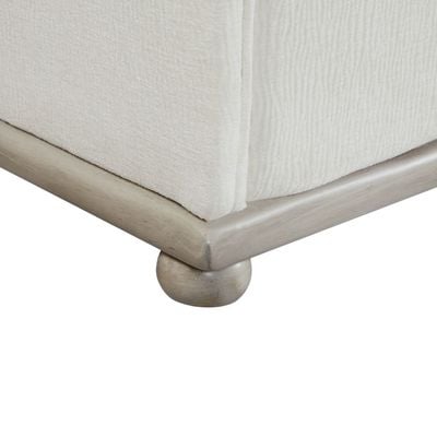 Hades 2 Seater Fabric Sofa - Milky White