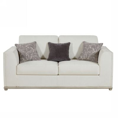 Hades 2 Seater Fabric Sofa - Milky White