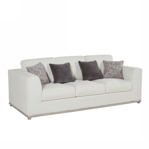 Hades 3 Seater Fabric Sofa - Milky White