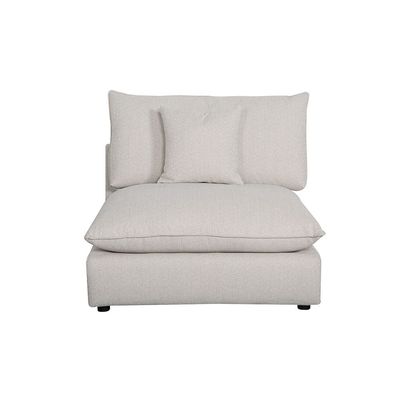 Napoleon Armless 1-Seater Fabric Modular Sofa – Beige - With 2-Year Warranty