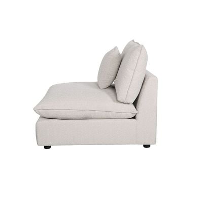 Napoleon Armless 1-Seater Fabric Modular Sofa – Beige - With 2-Year Warranty