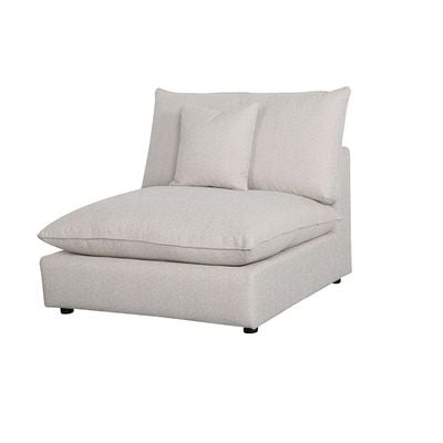 Napoleon Armless 1-Seater Fabric Modular Sofa – Beige - With 2-Year Warranty
