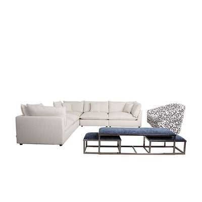 Napoleon 9-Seater Fabric Modular Sectional Sofa - With 2-Year Warranty