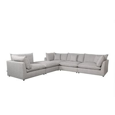 Napoleon 4-Seater Fabric Modular Sectional Sofa - Grey - With 2-Year Warranty