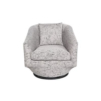 Napoleon 1-Seater Fabric Accent Chair – Grey - With 2-Year Warranty