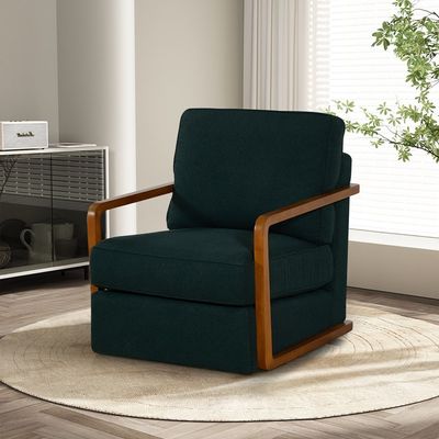 Raido 1-Seater Fabric Sofa - Emerald - With 2-Year Warranty