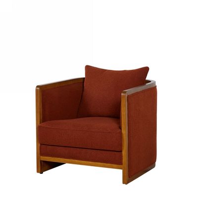 Raiden 1 Seater Fabric Sofa - Rust