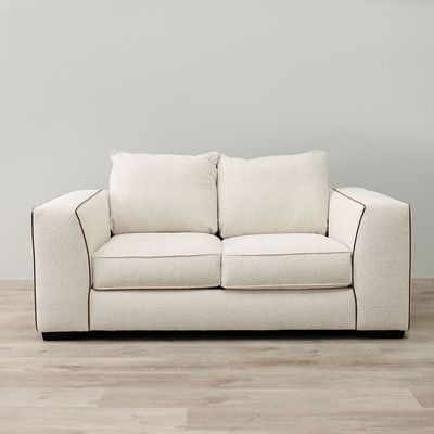 Trix 2-Seater Fabric Sofa - Beige - With 2-Year Warranty