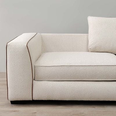 Trix 2-Seater Fabric Sofa - Beige - With 2-Year Warranty