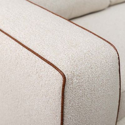 Trix 2-Seater Fabric Sofa - Beige - With 2-Year Warranty