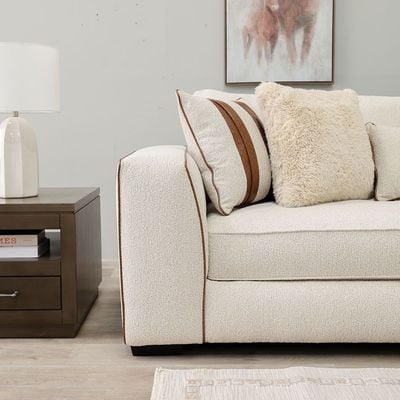 Trix 2-Seater Fabric Sofa - Beige - With 2-Year Warranty