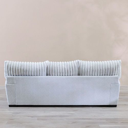 Tron 3 Seater Fabric Sofa - Grey